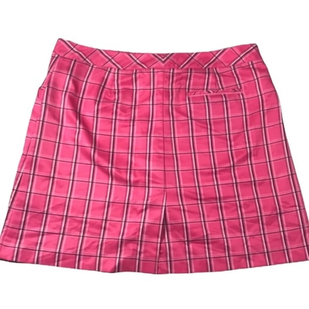 Izod XFG Stretch‎ Pink Plaid Golf Skort Size 10